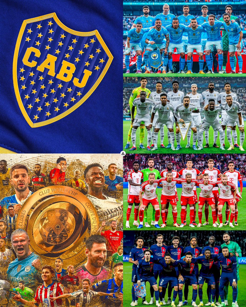 🏆🌍 BOCA enfrentará a DOS EUROPEOS en el GRUPO del Mundial de Clubes 2025.

🔝 Por un lado, uno de estos cuatro:

🏴󠁧󠁢󠁥󠁮󠁧󠁿 MANCHESTER CITY.
🇪🇸 REAL MADRID.
🇩🇪 BAYERN MÚNICH.
🇫🇷 PARIS SAINT-GERMAIN.

🔥 Y del BOMBO 2: Chelsea, Inter, BVB, Atlético, Benfica, Porto, Juventus o Salzburgo.