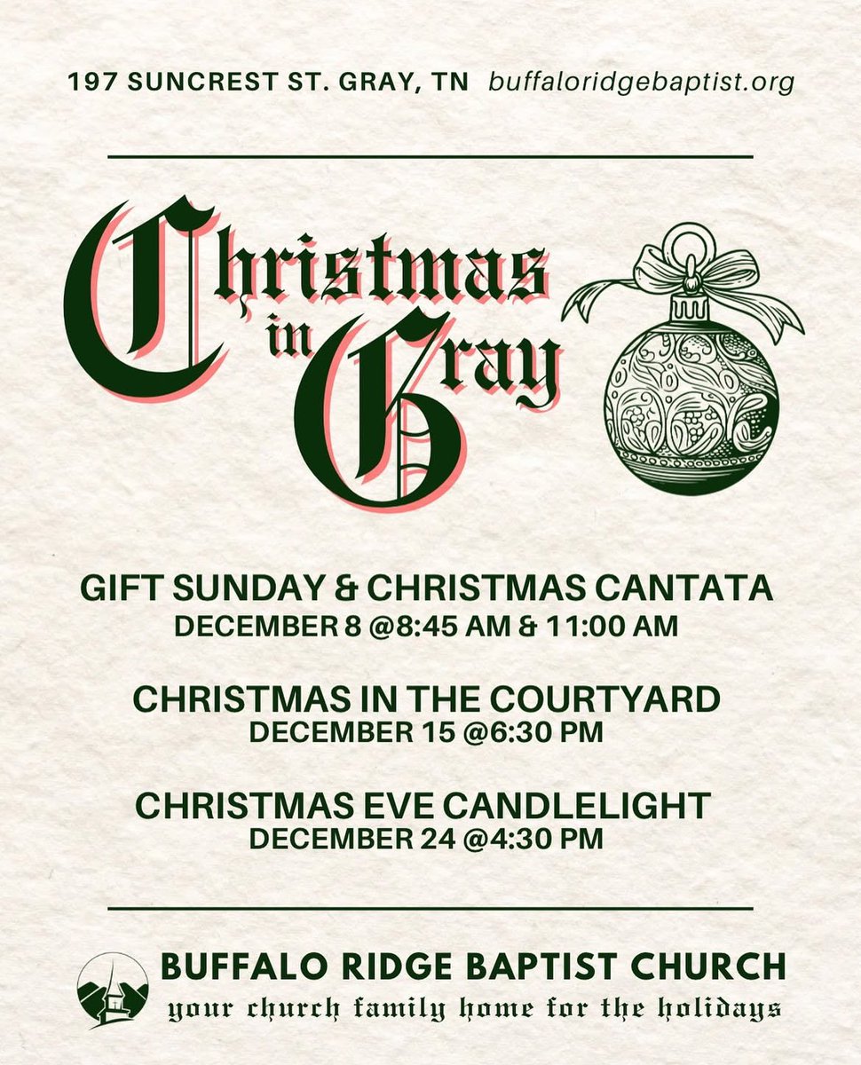 Join us for our “Christmas in Gray” events all December long! ✨🎄
