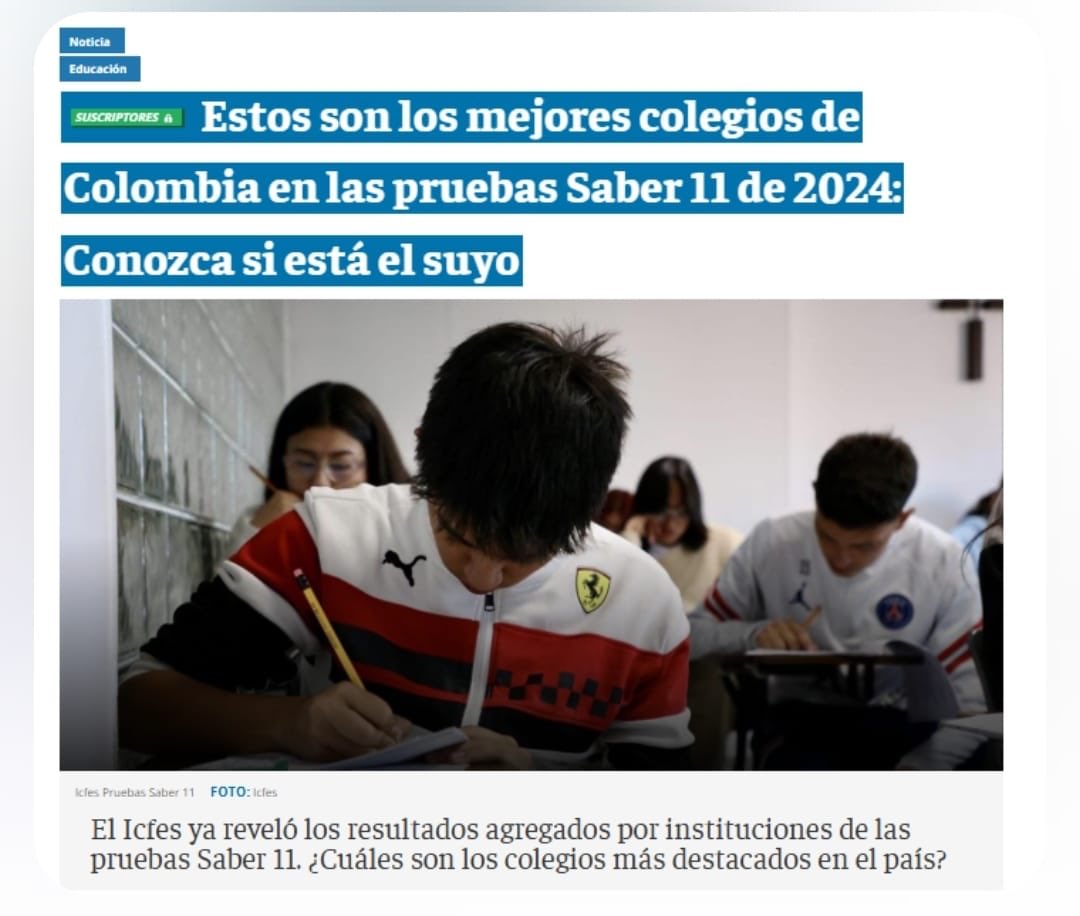 GONZALOQUIROZM's tweet photo. El Colegio Loperena de Valledupar, es el 6to mejor colegio oficial o público de Colombia. Subió cuatro puesto en relación con el año 2023. Felicitaciones a los estudiantes, padres de familias y por supuesto a todo el equipo directivos y docentes que hacen posible este éxito. (ElTiempo)🙏🙏