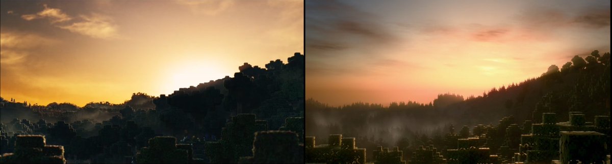 Minecraft Movie (left) and Us (right). Who did it better?