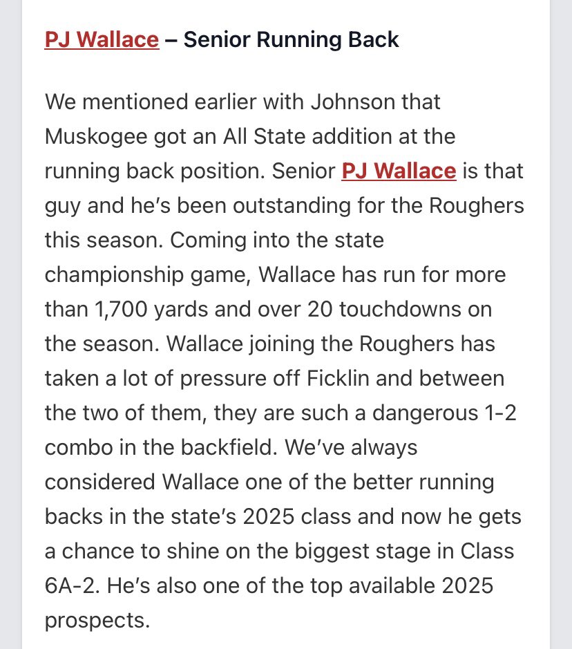 PjWallace1's tweet photo. Thank you @PrepRedzoneOK @okprepsextra @PRZMichaelK https://t.co/lMDZVBS8cn