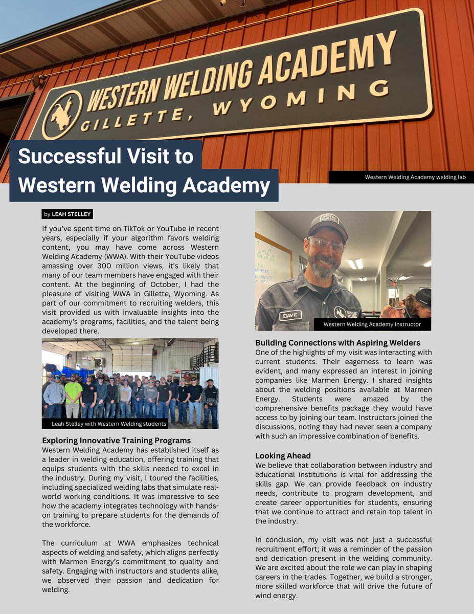 Western Welding Academy (@academywelding) on Twitter photo We had the absolute pleasure showcasing Western Welding Academy to Marmen Energy Co. and their team! We are excited to see where these skilled individuals lead! 💪 <a href="/MarmenEnergy/">Marmen Energy</a> #Westernweldingacademy #trades #skills #bluecollar #welders #article #career We had the absolute pleasure showcasing Western Welding Academy to Marmen Energy Co. and their team! We are excited to see where these skilled individuals lead! 💪 <a href="/MarmenEnergy/">Marmen Energy</a> #Westernweldingacademy #trades #skills #bluecollar #welders #article #career