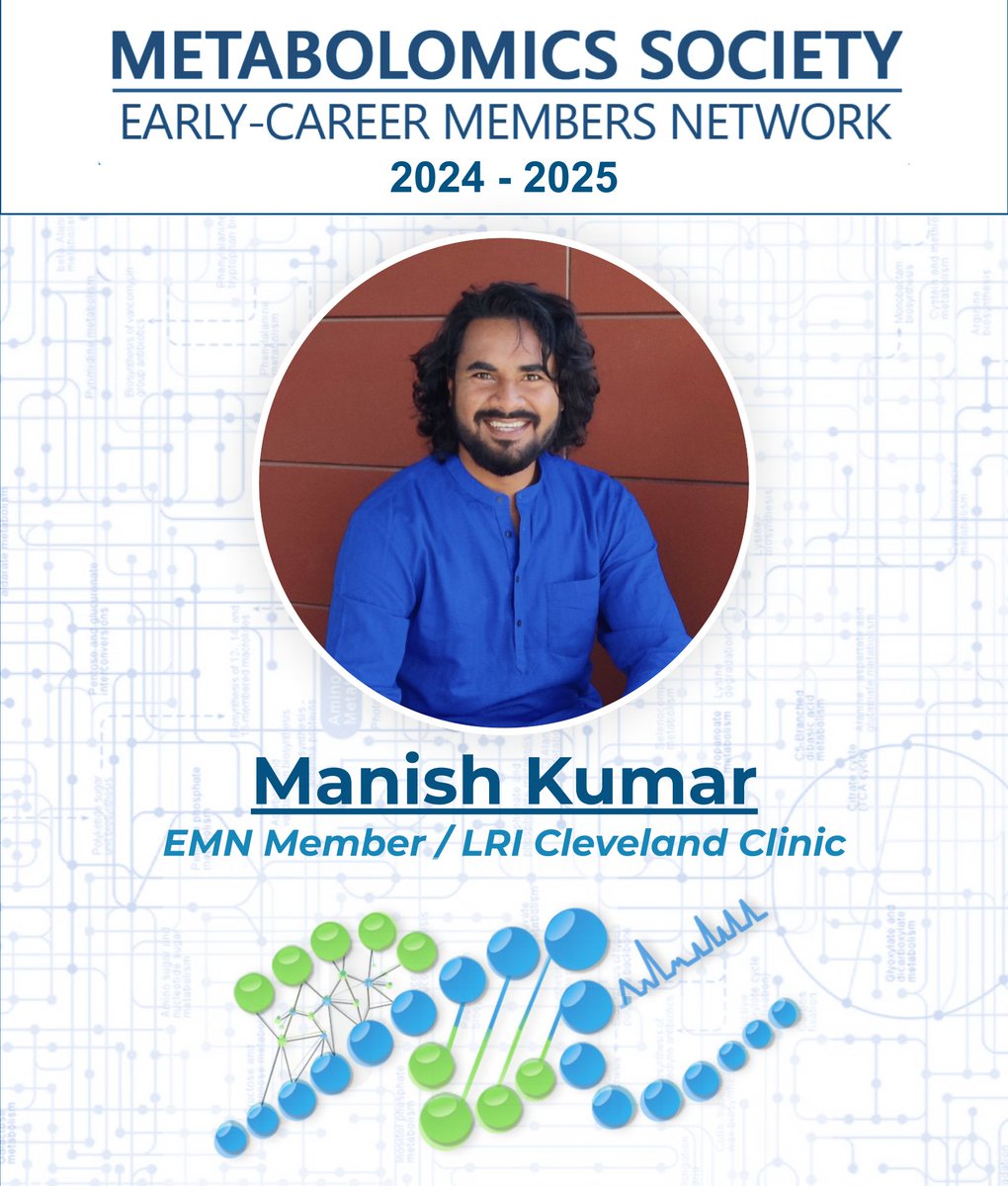 Highlighting <a href="/EMN_MetSoc/">EMN Metabolomics Society</a> member, <a href="/ManishKumar_22/">Manish Kumar, Ph.D.</a>! Manish completed his PhD from <a href="/IISERPune/">IISER Pune</a> last year and is currently working <a href="/CCLRI/">Cleveland Clinic Lerner Research Institute</a>  as a #postdoc where he combines multi-omics tools to study microbial metabolites their impact on host health. #EMN_MetSoc #metabolomics