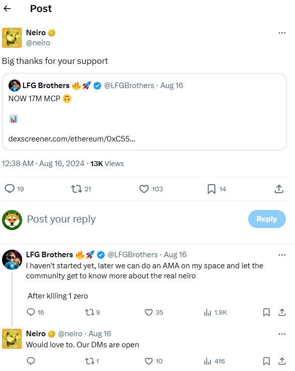 oscar_shibainu's tweet photo. WOOF! @neiro

🚨 Alert 🚨 @x @elonmusk 

@LFGBrothers is exploiting a post where you thanked them to scam people. They recently stole 6 ETH from a member of our community, falsely claiming to have connections with you and influential whales.

This is a serious issue, and we kindly ask you to report this account to prevent more harm. Let’s protect our community together!