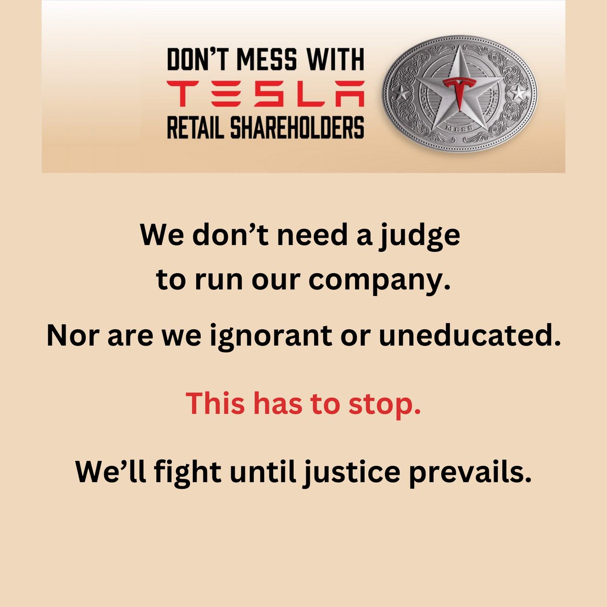 Summing it up, as we are the most motivated and engaged shareholders ever: