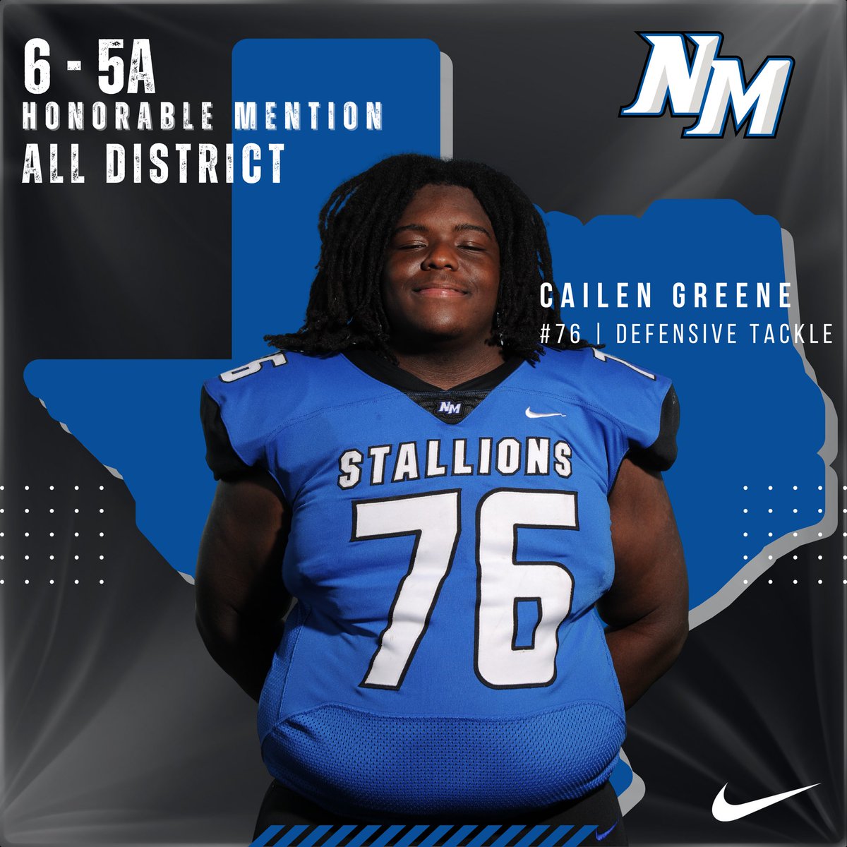 NM_StallionFB's tweet image. We are proud to celebrate with Cailen Greene, Zy’Sean Clewis, Luis Suarez and Miguel Camargo on their Honorable Mention All District achievements!

#NorthsidePride
#StallionPride
@mesquiteisdATH 
@NorthMesquiteHS