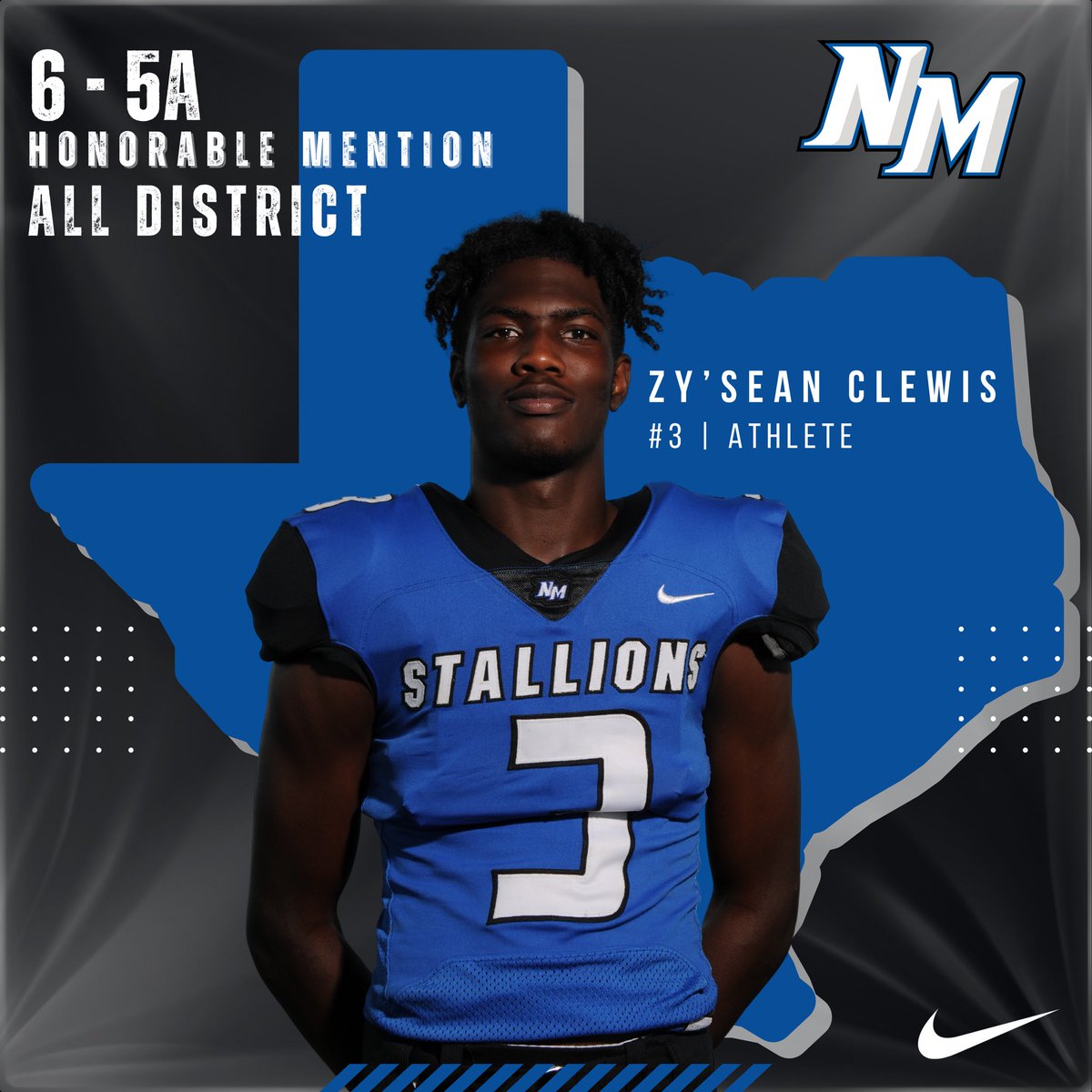 NM_StallionFB's tweet image. We are proud to celebrate with Cailen Greene, Zy’Sean Clewis, Luis Suarez and Miguel Camargo on their Honorable Mention All District achievements!

#NorthsidePride
#StallionPride
@mesquiteisdATH 
@NorthMesquiteHS