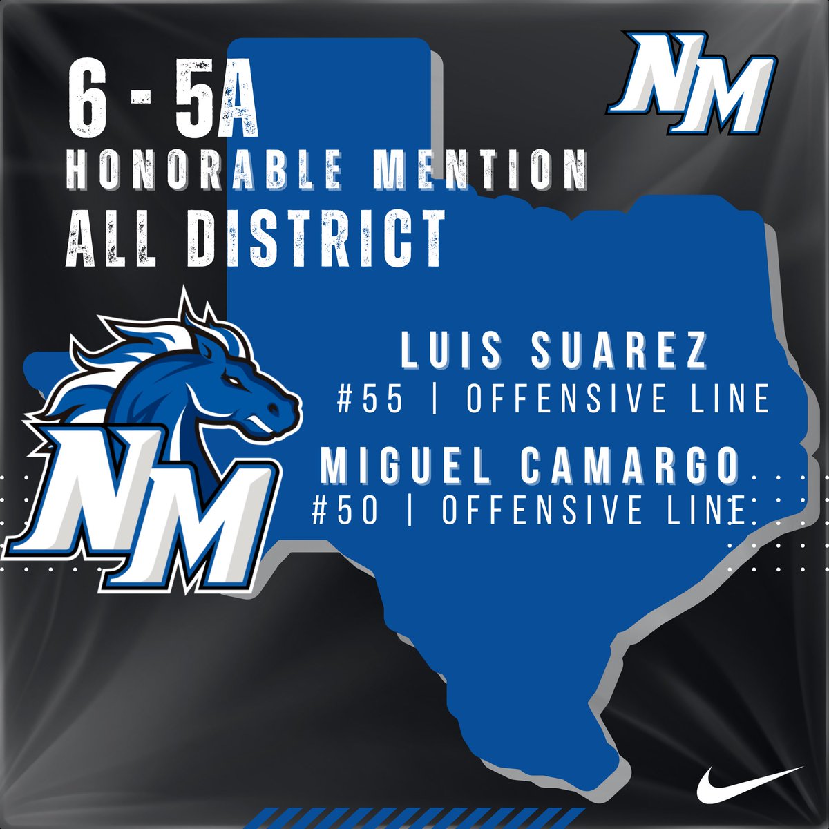 NM_StallionFB's tweet image. We are proud to celebrate with Cailen Greene, Zy’Sean Clewis, Luis Suarez and Miguel Camargo on their Honorable Mention All District achievements!

#NorthsidePride
#StallionPride
@mesquiteisdATH 
@NorthMesquiteHS