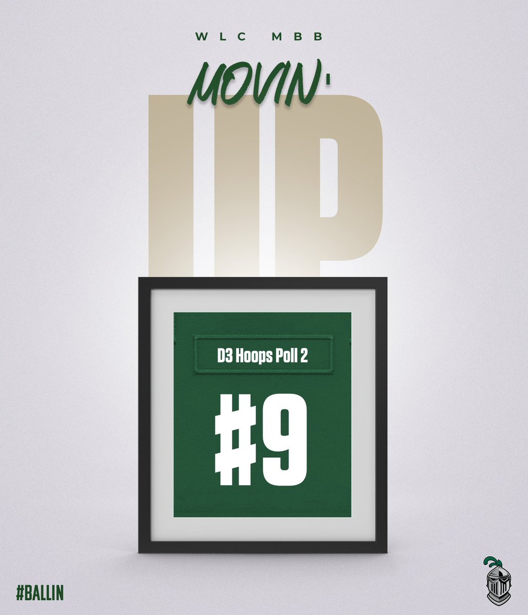 WLC Men's Basketball (@wlc_mbb) on Twitter photo Another poll, means only one thing… we are movin’ up 🪜
#BALLIN 💚⚔️ Another poll, means only one thing… we are movin’ up 🪜
#BALLIN 💚⚔️