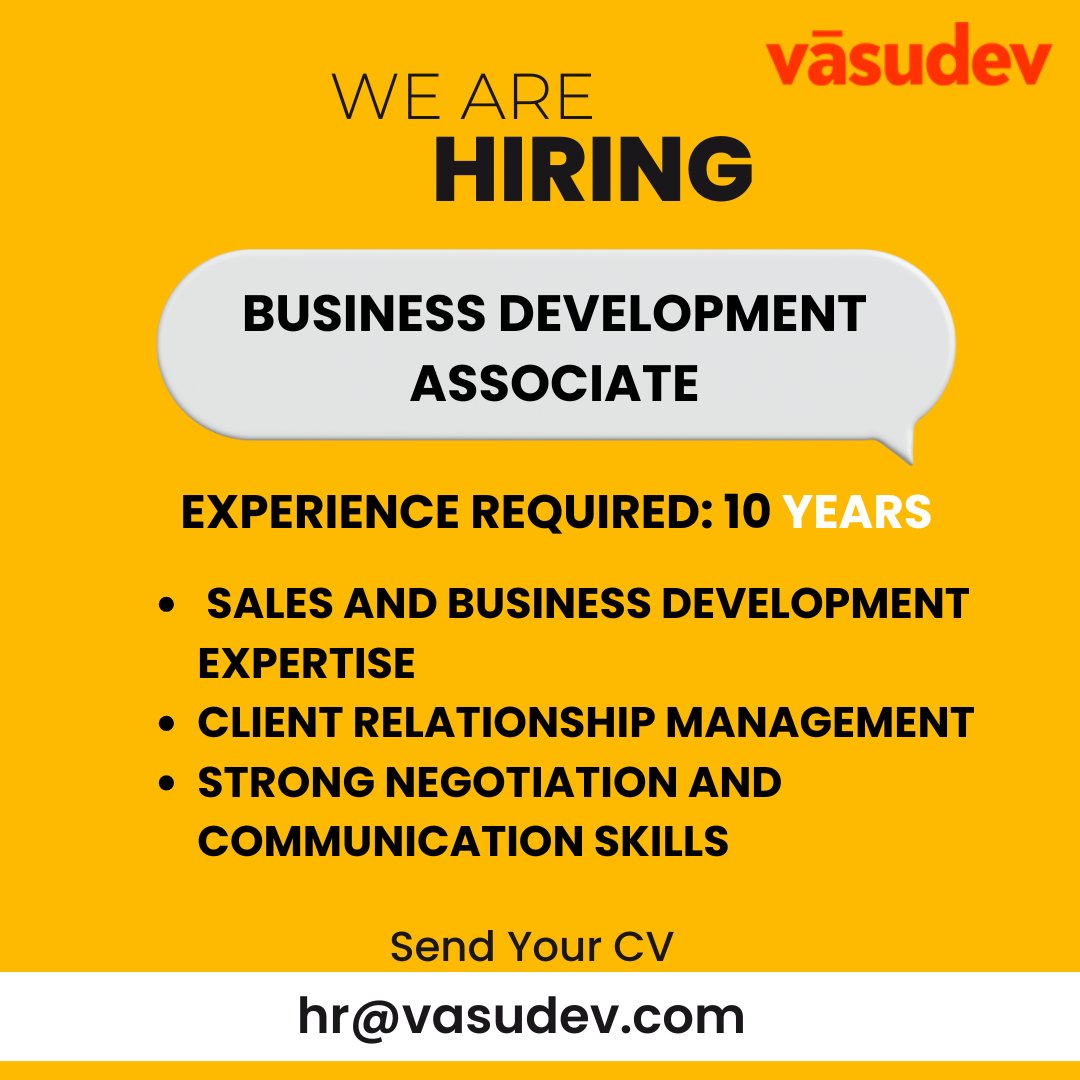 VasudevGlobal's tweet photo. We’re Hiring
Join our team and take your accounting career to the next level.

📧 Apply Now: hr@vasudev.com

#WeAreHiring #FinanceJobs #JoinOur https://t.co/a9cRJB8Qf3