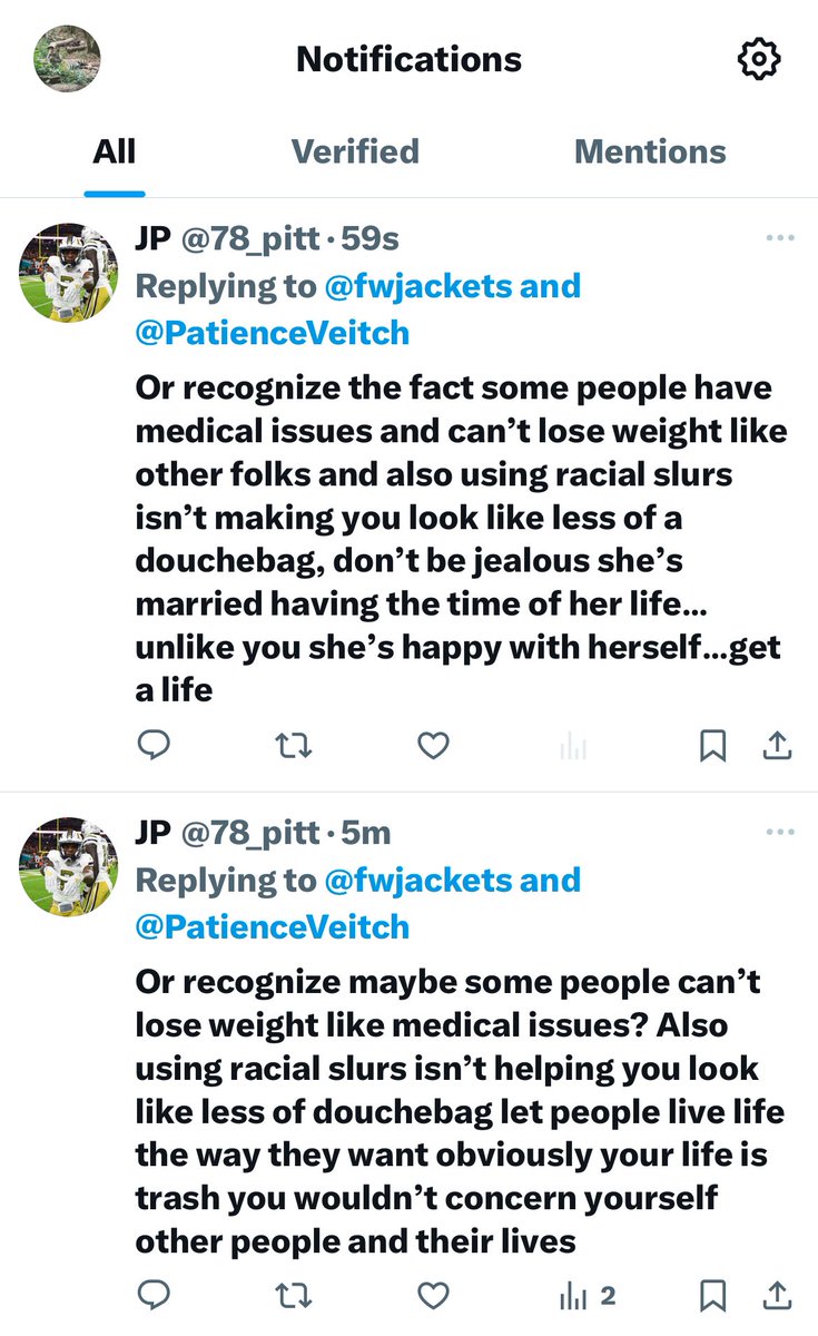 fwjackets's tweet photo. @78_pitt @PatienceVeitch Did you have a stroke? https://t.co/aJCIyueJDg