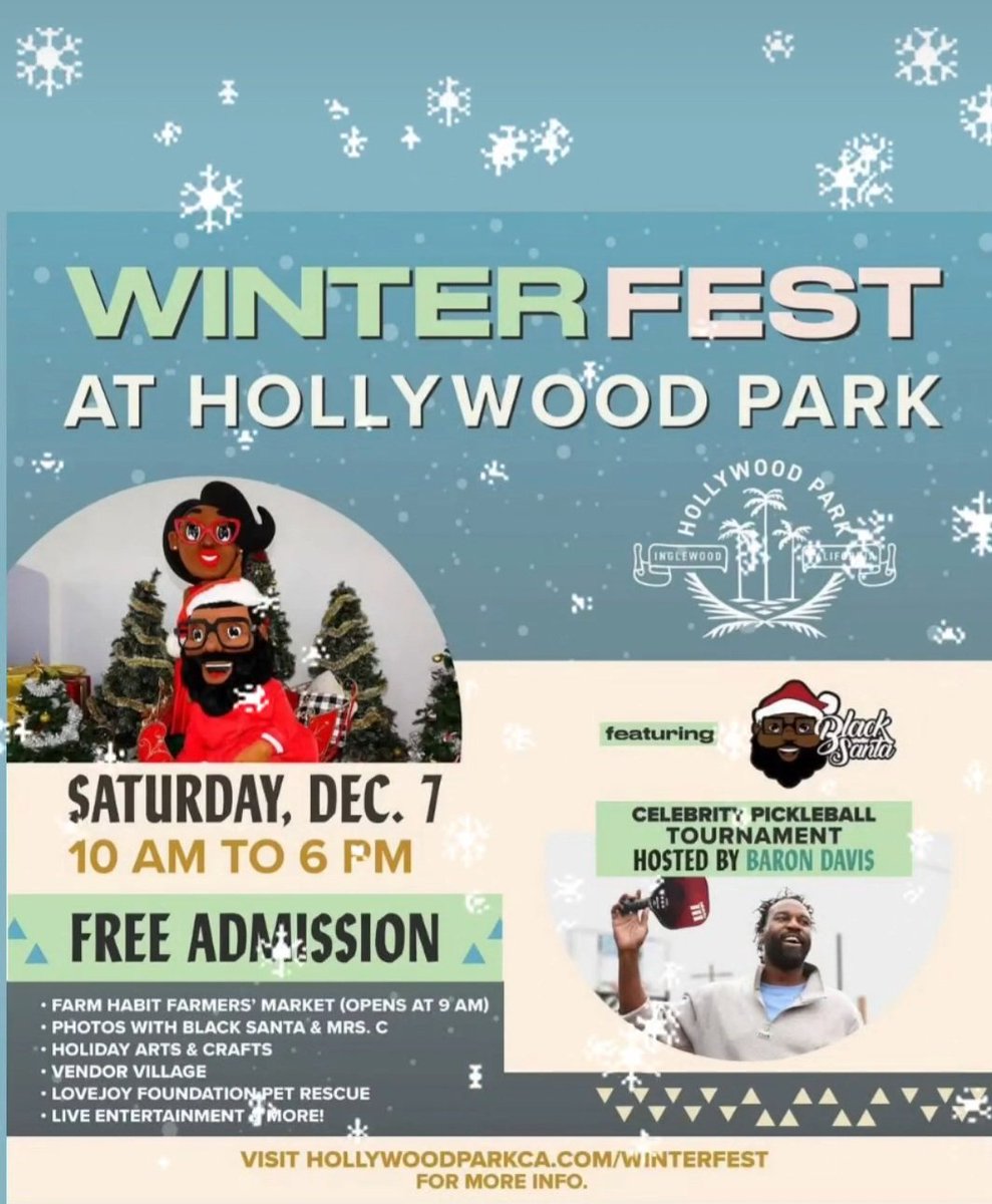 Saturday, December 7
10am to 6pm
@hollywoodpark