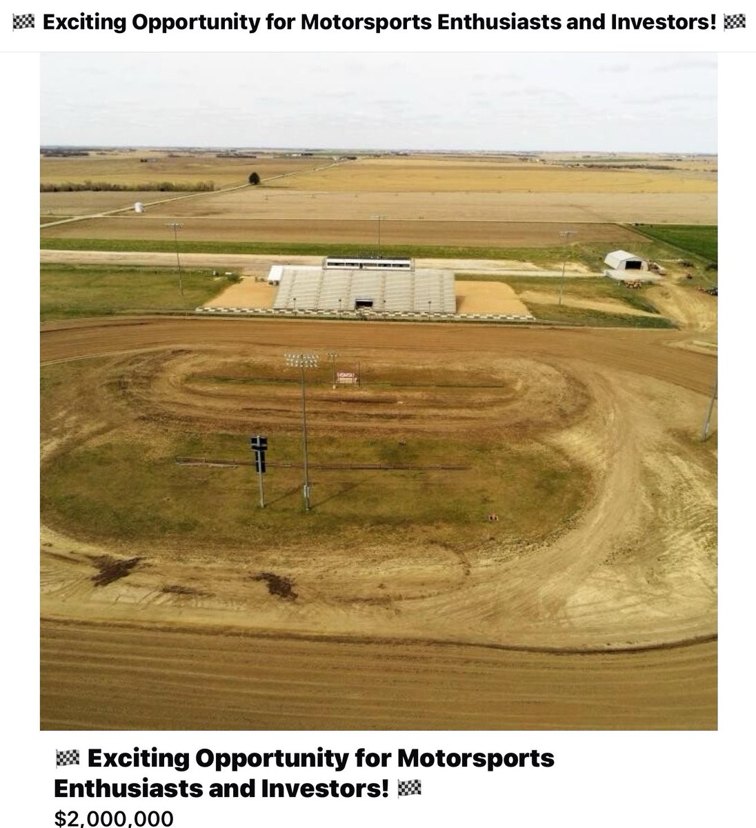 Want to buy a race track?…$2 million for Junction Motor Speedway.