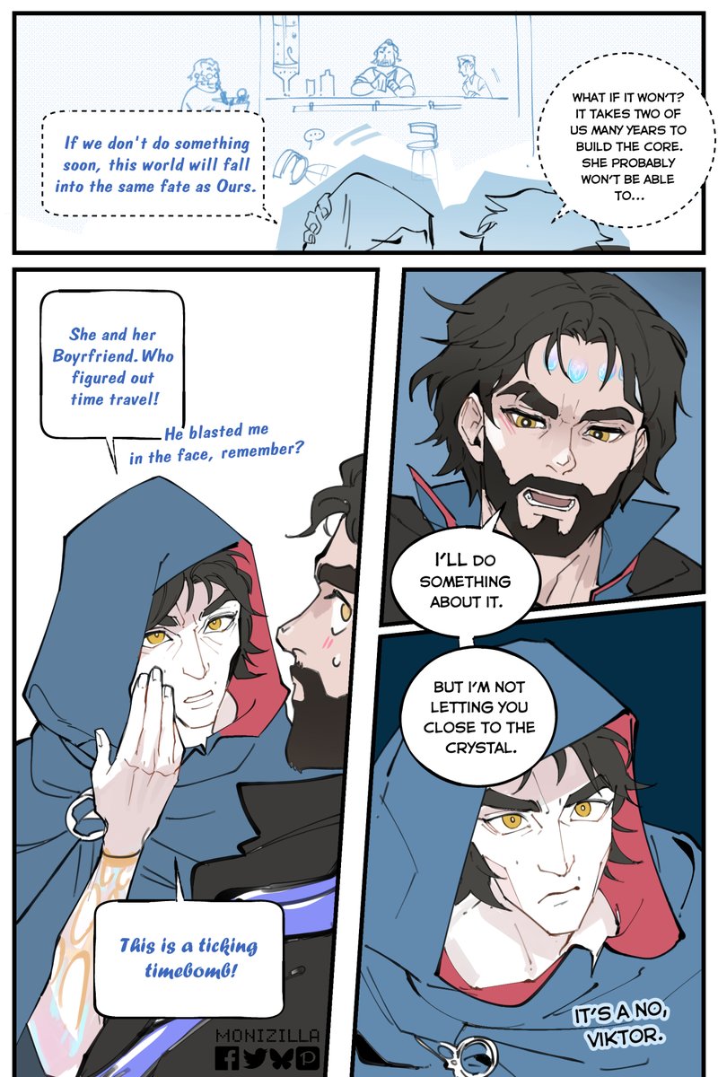 Monizilla39's tweet photo. One of Jayce developments in ss2 was learning to say no to Viktor. It was the WRONG thing to learn!

Sorry I put them on a honeymoon and IMmediately make them bicker. Idk what's wrong with me...

#Jayvik #Arcane #ArcaneSeason2 #JayvikTravellersAU #ZaunDads too cuz why not https://t.co/odHbLsVk1N