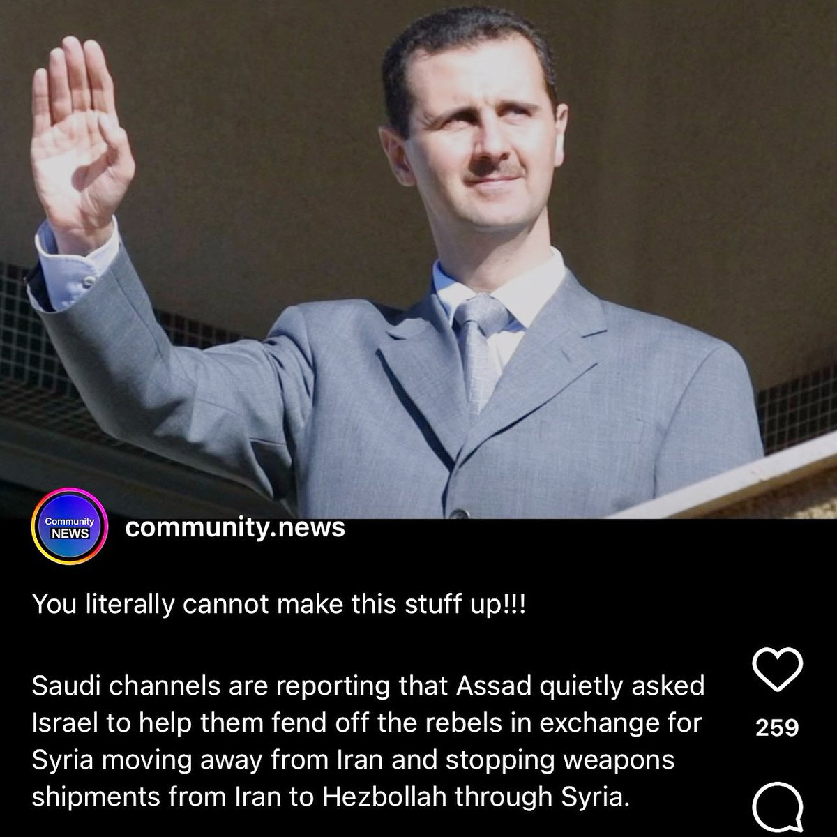 And Israel quietly whispered back, “Listen… There’s this guy with a mustache. We’ve been looking for him since the 60s…”