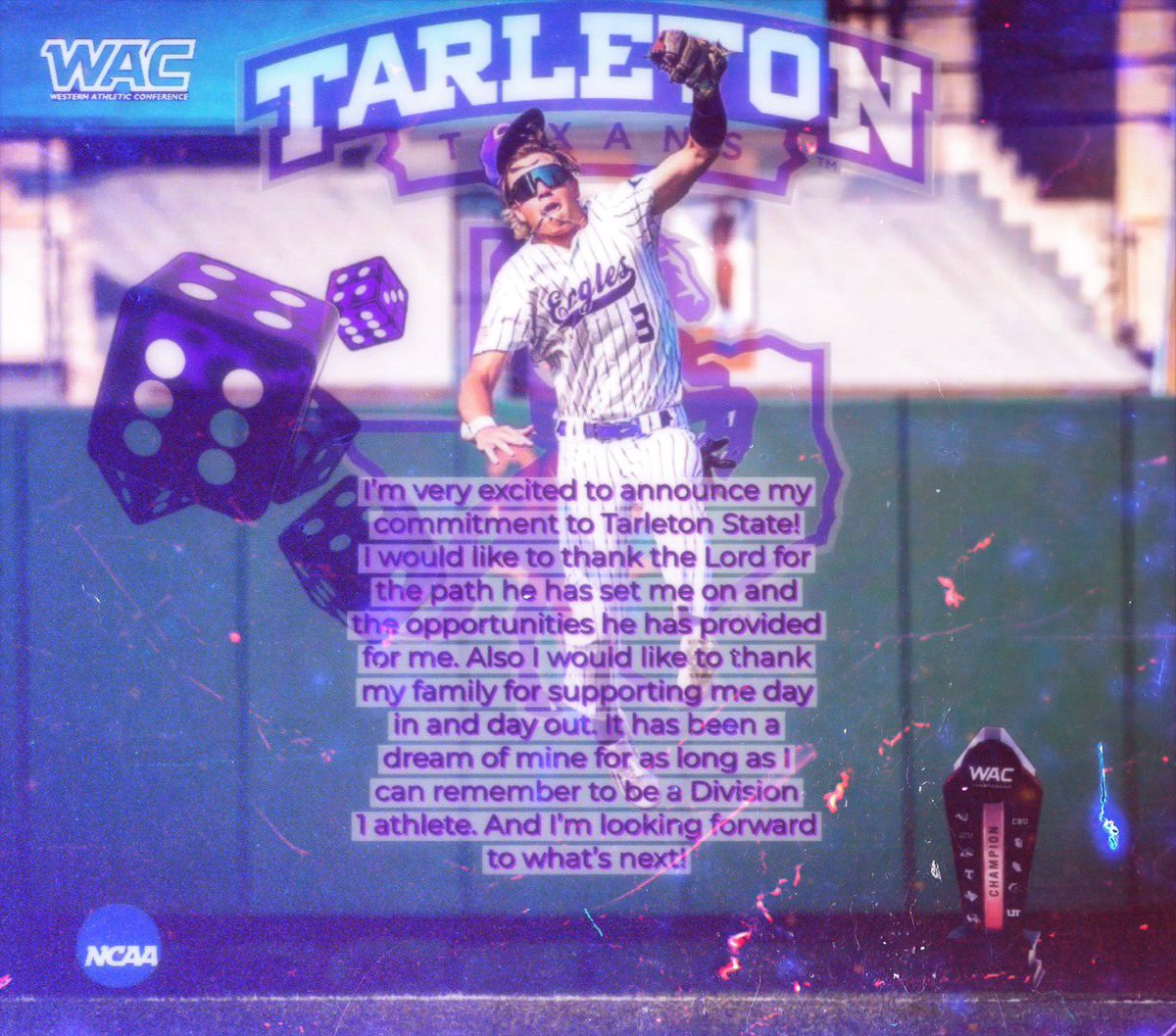 Carson Allen (@carsonallen2026) on Twitter photo I’m blessed to announce my commitment to Tarleton State!
1 Corinthians 16:9 <a href="/CHShardball/">Canyon Eagle Baseball</a> <a href="/FiveStarPB/">5 Star Performance</a> <a href="/5star2026/">2026 5 Star National</a> I’m blessed to announce my commitment to Tarleton State!
1 Corinthians 16:9 <a href="/CHShardball/">Canyon Eagle Baseball</a> <a href="/FiveStarPB/">5 Star Performance</a> <a href="/5star2026/">2026 5 Star National</a>