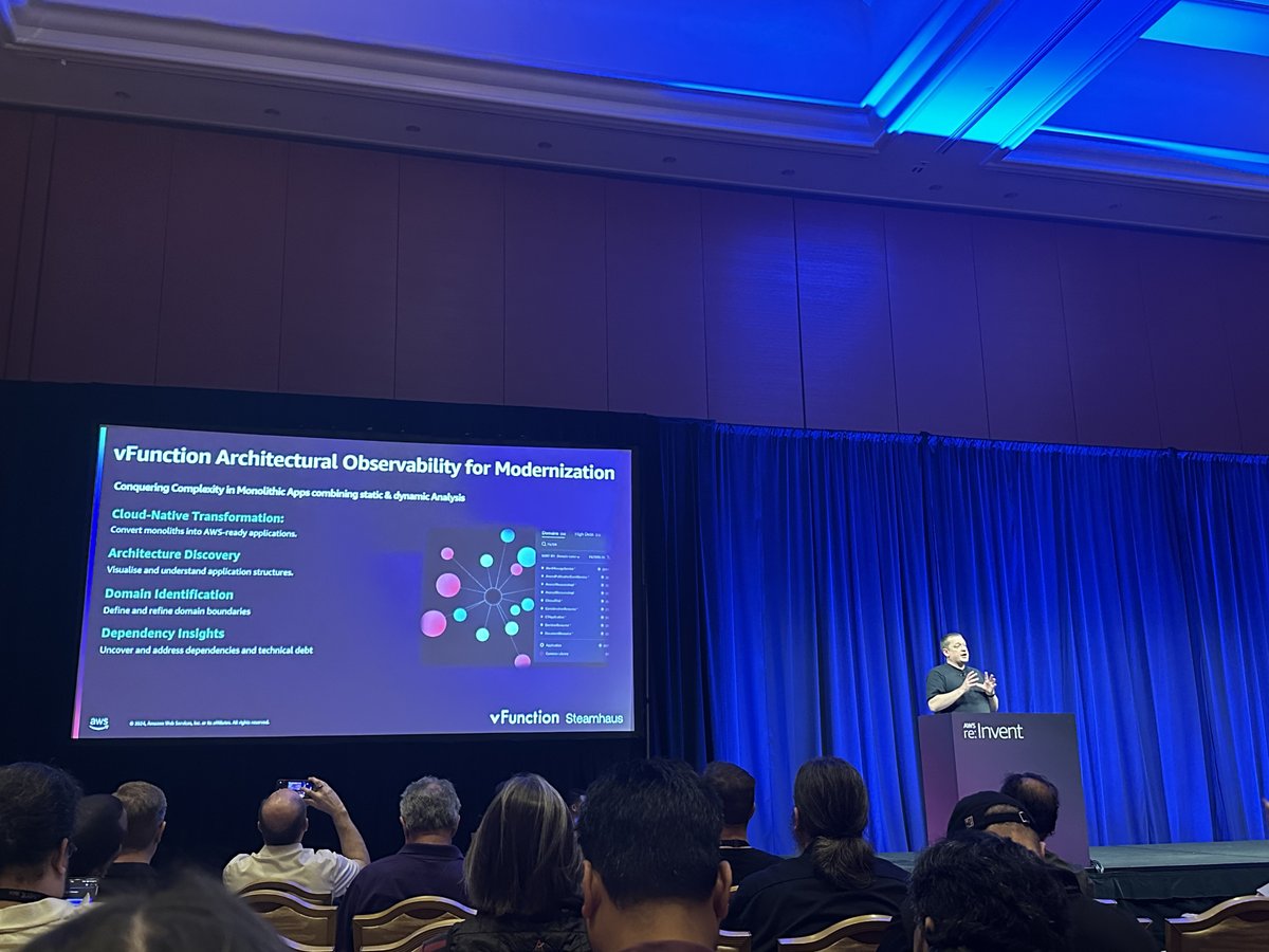 v_function's tweet image. Did you catch vFunction at #AWSreInvent?

@SteamhausMCR and @awscloud shared how vFunction’s AI-powered platform accelerates application modernization.

Learn more: vfunction.com/request-demo/

#applicationmodernization #architecturalobservability #AWSreInvent2024