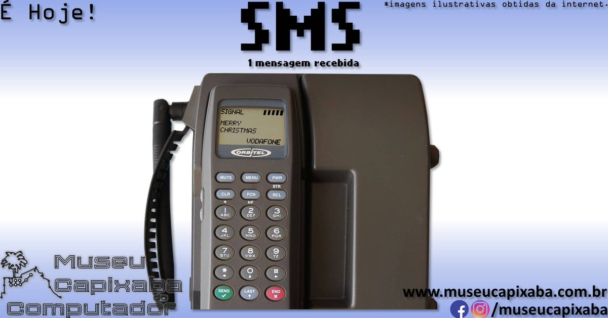 museucapixaba's tweet photo. É hoje! A primeira mensagem de texto SMS de 1992.
+em https://t.co/MN2CpLUI3P
#MuseuCapixaba #mcc #éhoje #museu #retro #ShortMessageService #SMS #NeilPapworth #RichardJarvis #Vodafone #TegicCommunications #Celular #Nokia #NokiaCommunicator9000 #Orbitel901 #TegicT9 https://t.co/zNpIeVliDi