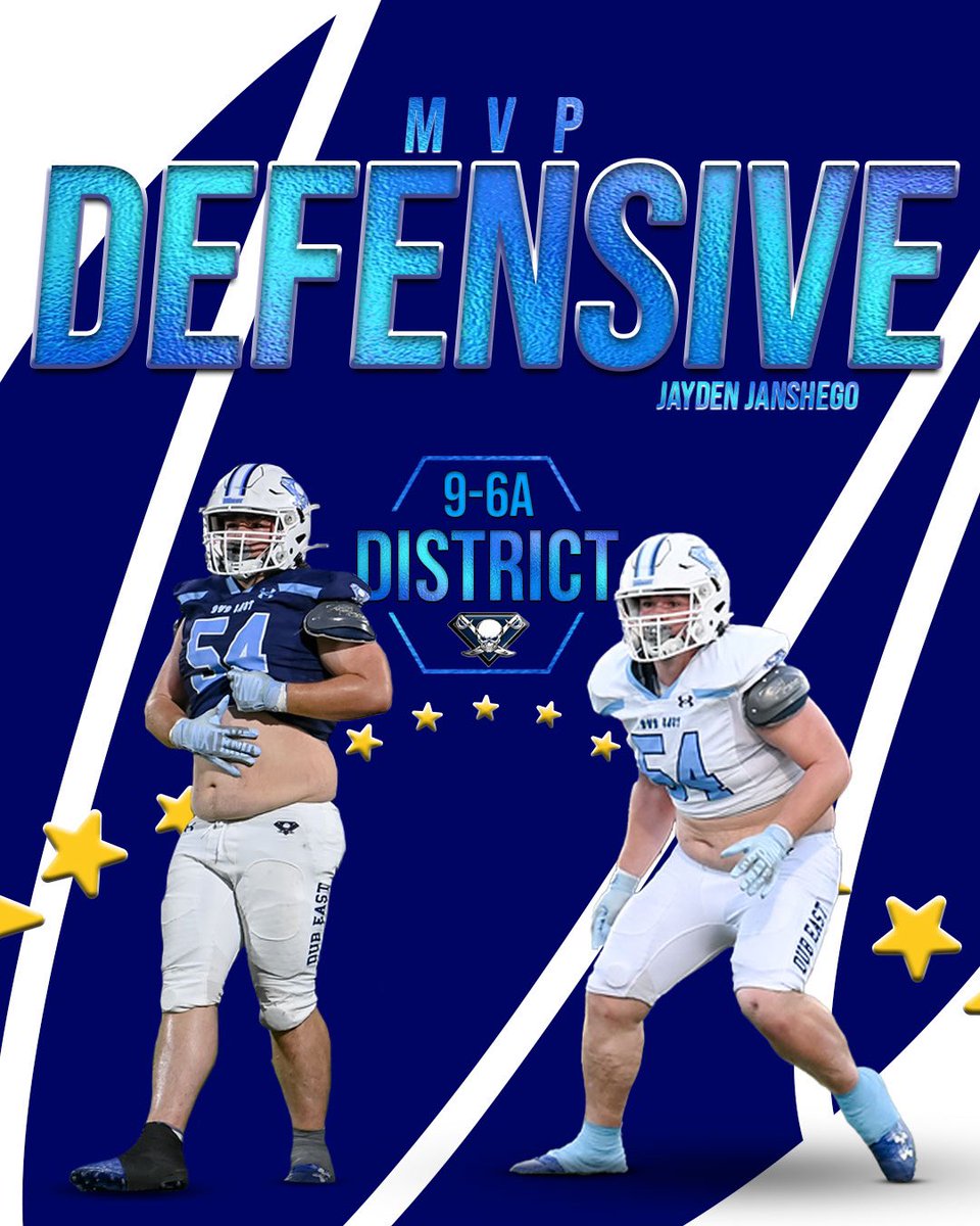 What happens when an unstoppable force meets an immovable object.. what if you’re both!! Congrats to the District 9-6A Defensive MVP!! Jayden 5️⃣4️⃣ Janshego!!