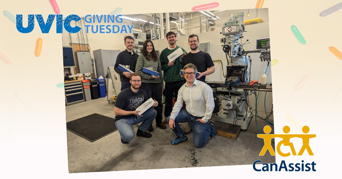 UVic Research (@uvicresearch) on Twitter photo It’s Giving Tuesday! Choose to support one of 26 great causes across @UVic!
Help <a href="/CanAssistUVic/">CanAssist at UVic</a> support community members with customized, assistive technologies. #accessibletechnology
Give online now👉 bit.ly/3VjF0H9
#AddSprinklesUVic #GivingTuesdayCA It’s Giving Tuesday! Choose to support one of 26 great causes across @UVic!
Help <a href="/CanAssistUVic/">CanAssist at UVic</a> support community members with customized, assistive technologies. #accessibletechnology
Give online now👉 bit.ly/3VjF0H9
#AddSprinklesUVic #GivingTuesdayCA