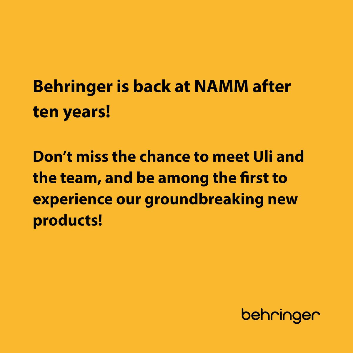 Behringer tweet media