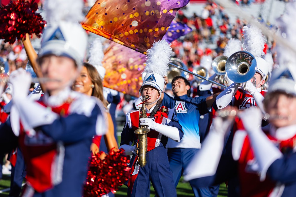 prideofarizona's tweet photo. Even though the game wasn’t what we were hoping for, we loved getting to share the field with @sundevilbands for halftime &amp; showing each other our shows before the game! We are so thankful we are able to combine our talents for this game each year! 
📸: @kiara_garrett_photos https://t.co/Fw979U9uiF