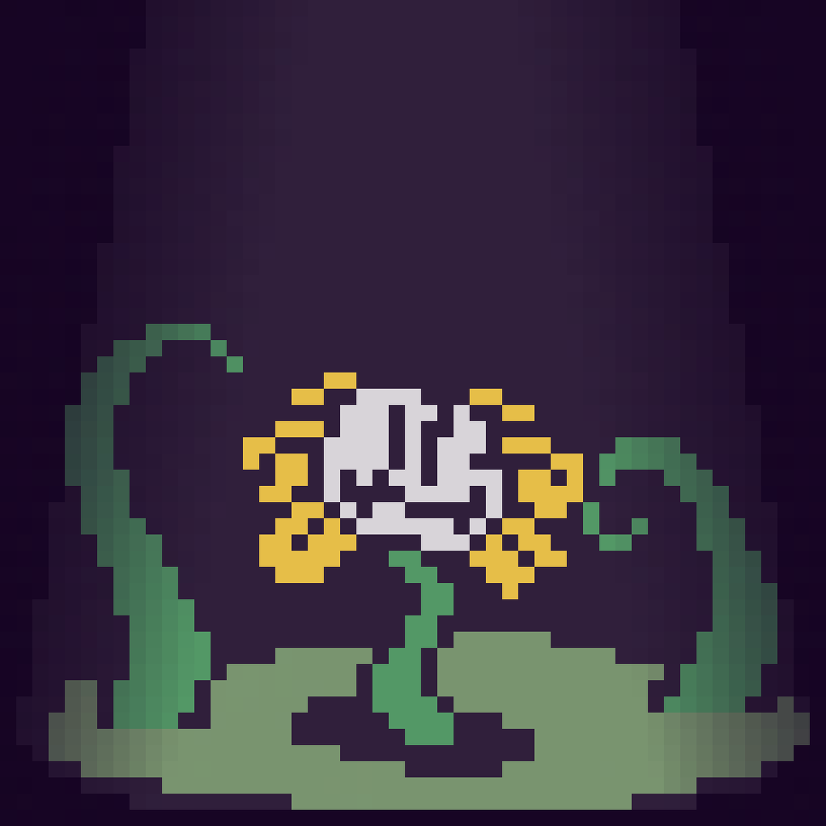 ifoundarock504's tweet photo. "Howdy, friend! Oh, there's no need to be scared. After all, your best pal, Flowey the Flower, is here to help! I just need that little soul you got there and we can get started!"
Made a sprite for my take's version of Flowey.
#undertaleau #axetale #flowey https://t.co/yAn5AiDNz8