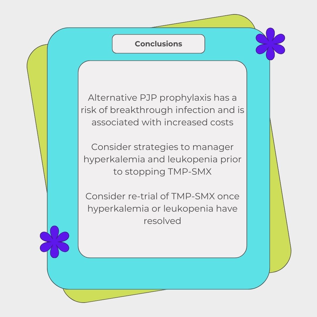 How does your center approach alternative PJP prophylaxis options in patients who cannot tolerate TMP-SMX? Check out this single center study by He, K et al. evaluating alternative PJP prophylaxis in solid organ transplant recipients!

#manuscriptmonday
doi.org/10.1111/tid.14…