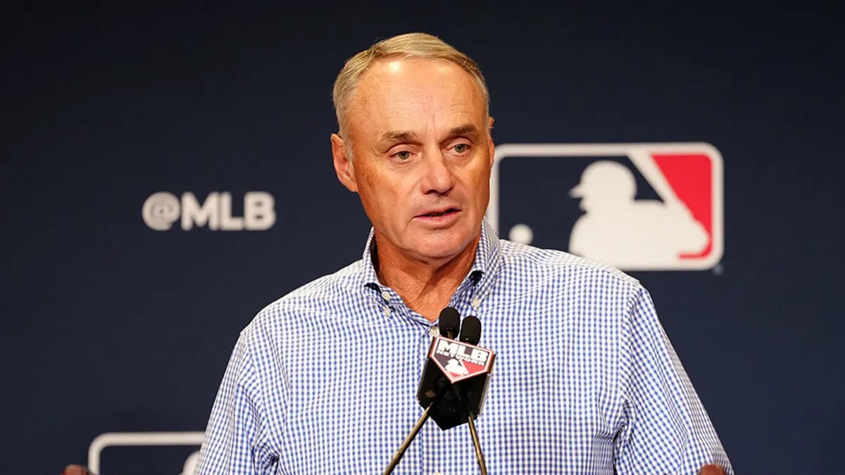MLB Deadline News (@mlbdeadlinenews) on Twitter photo Rob Manfred says there’s “buzz” around adding the “Golden At-Bat” rule, where a team could choose one at-bat in every game to use its best hitter regardless of where they are in the lineup.
This would be the dumbest rule implementation in the history of professional sports. Rob Manfred says there’s “buzz” around adding the “Golden At-Bat” rule, where a team could choose one at-bat in every game to use its best hitter regardless of where they are in the lineup.
This would be the dumbest rule implementation in the history of professional sports.