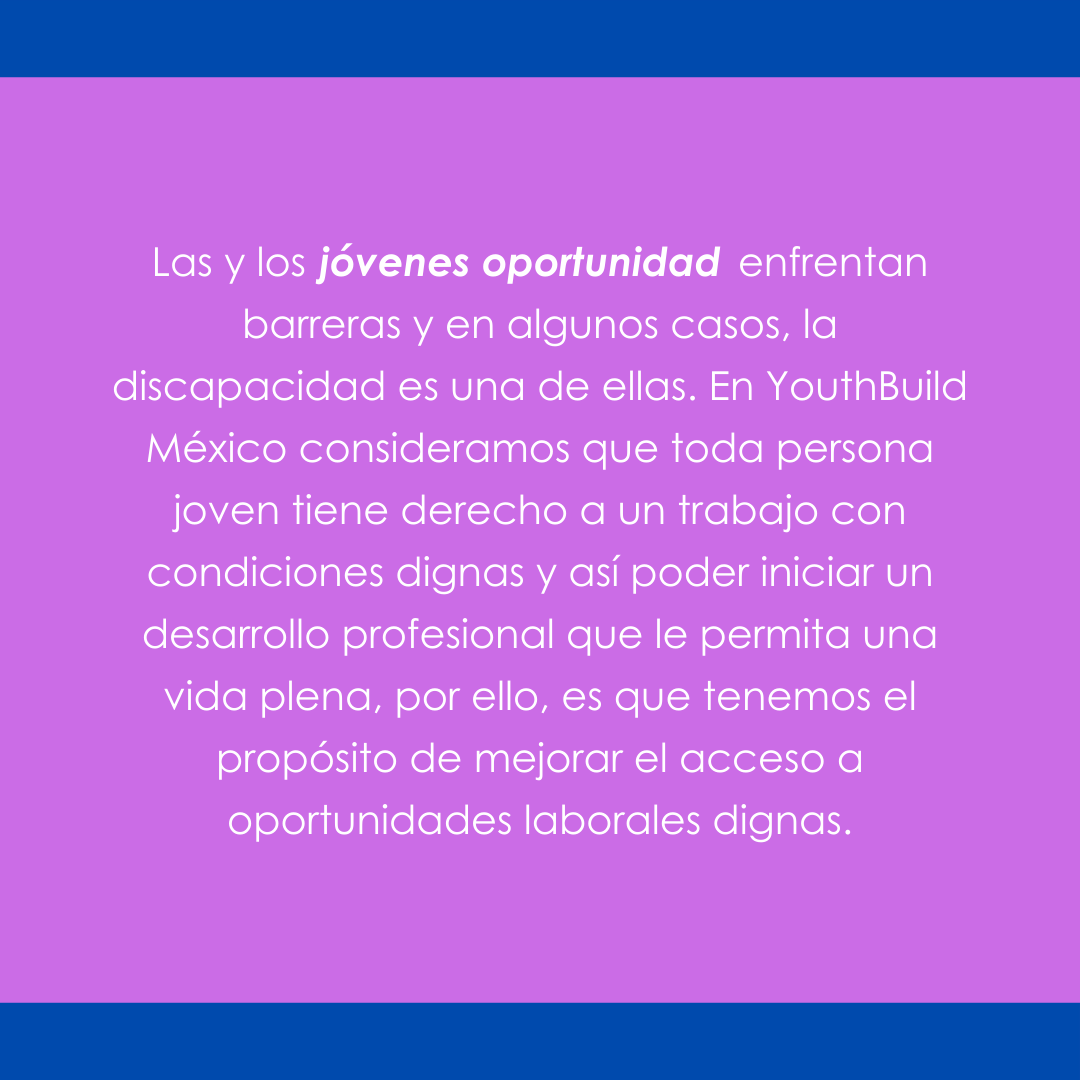 YouthBuildMx's tweet photo. 📌🪄En el marco del #DíaInternacionalDePersonasConDiscapacidad te compartimos estos datos sobre las personas jóvenes oportunidad con discapacidad en el país.
✅Es importante sumar esfuerzos para garantizarles acceso a oportunidades laborales adecuadas para sus condiciones.🙋🏻 https://t.co/V56ZKatlcx