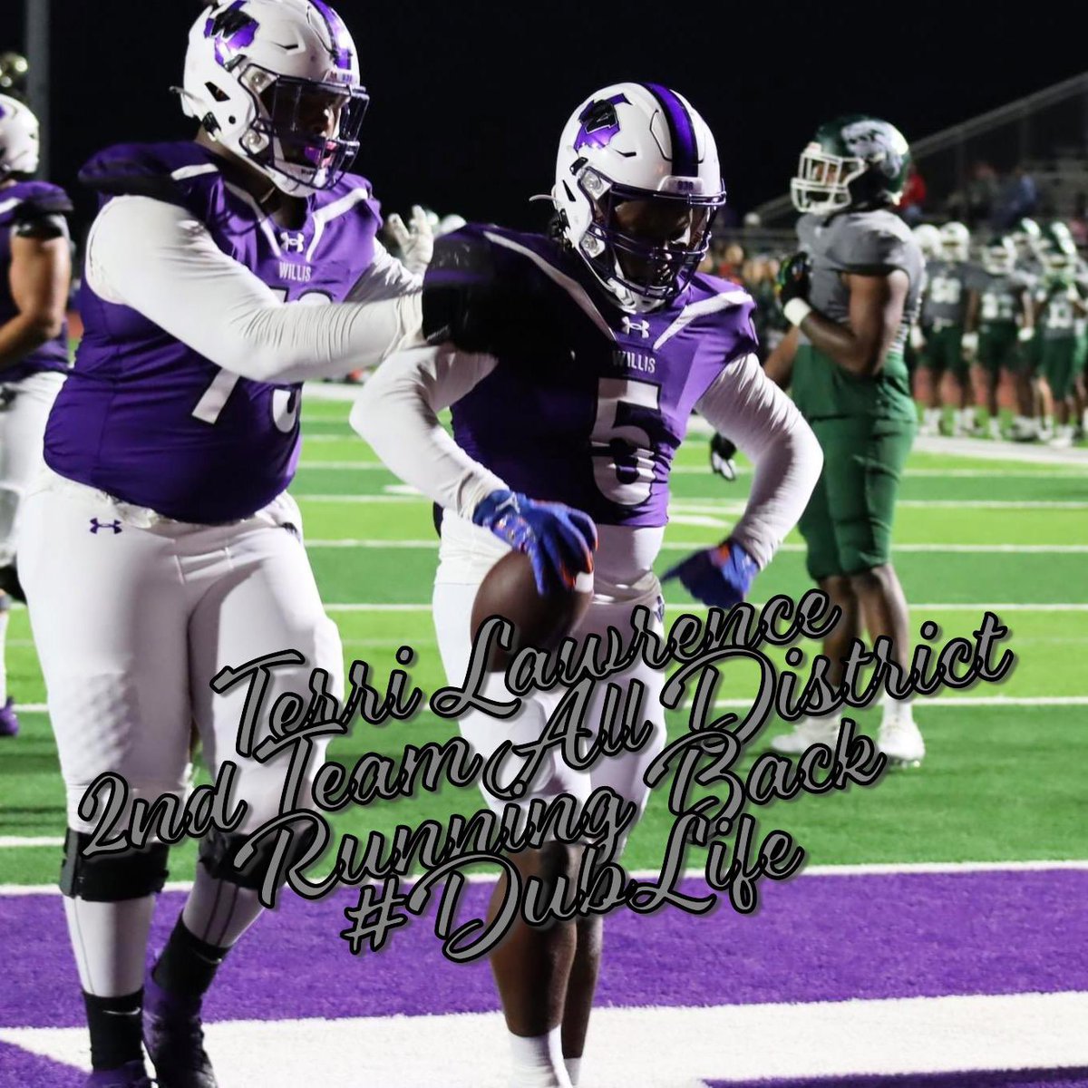 Congratulations <a href="/T3rriLawrence/">Terri Lawrence III</a> on your 13-6A 2nd Team All District Selection!!! #DUBLIFE