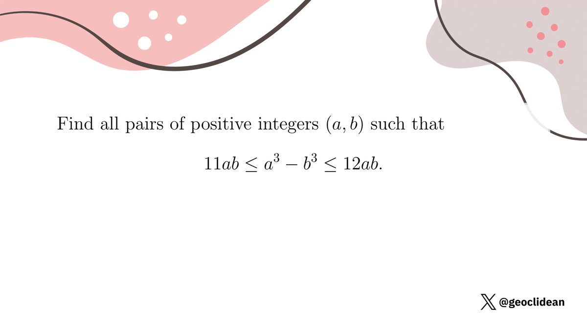 geoclidean's tweet image. 2022 Junior Balkan MO, Problem 1
#PositiveIntegers #Algebra #NumberTheory #Inequalities