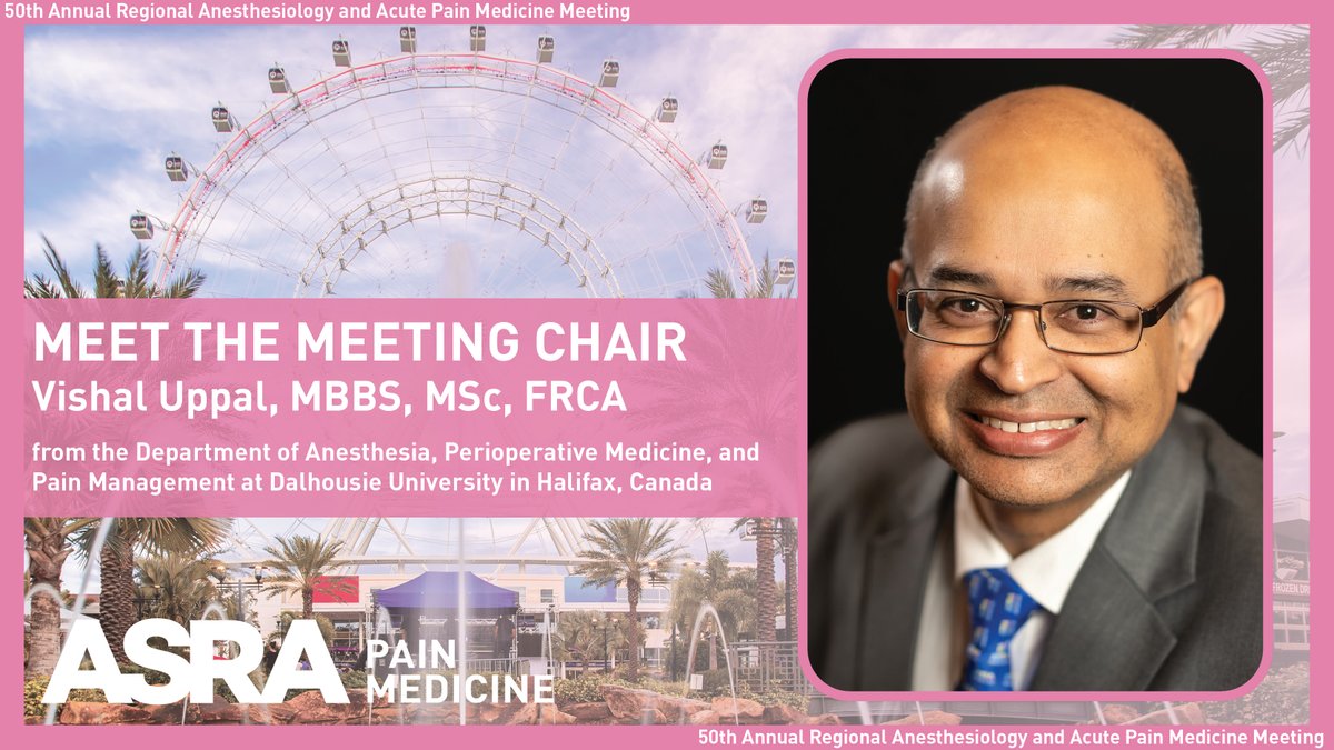 ASRA Pain Medicine (@asra_society) on Twitter photo Meet your #ASRASPRING25 #ASRA50 meeting chair, Dr. Vishal Uppal (<a href="/Ropivacaine/">Dr. Vishal Uppal MBBS, FRCA 🇨🇦🇮🇳🏴</a>)! He's been planning this milestone event for the past 3 years and is delighted to bring you a program filled with the latest advancements and research in #RAAPM! Learn more at asra.com/raapm Meet your #ASRASPRING25 #ASRA50 meeting chair, Dr. Vishal Uppal (<a href="/Ropivacaine/">Dr. Vishal Uppal MBBS, FRCA 🇨🇦🇮🇳🏴</a>)! He's been planning this milestone event for the past 3 years and is delighted to bring you a program filled with the latest advancements and research in #RAAPM! Learn more at asra.com/raapm