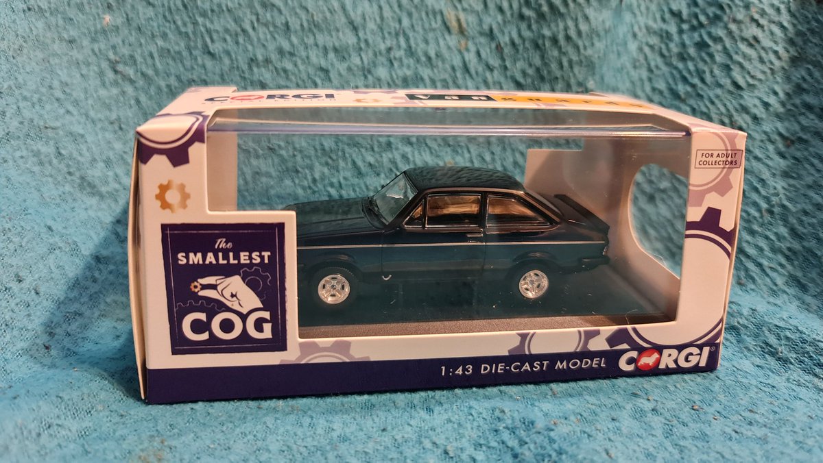 Shaun__92's tweet image. My Smallest Cog Ford Escort Mk2 Rs2000 arrived yesterday #corgi #hornbyhobbies #smallestcog #richardhammond #monday #2nd #december #2024