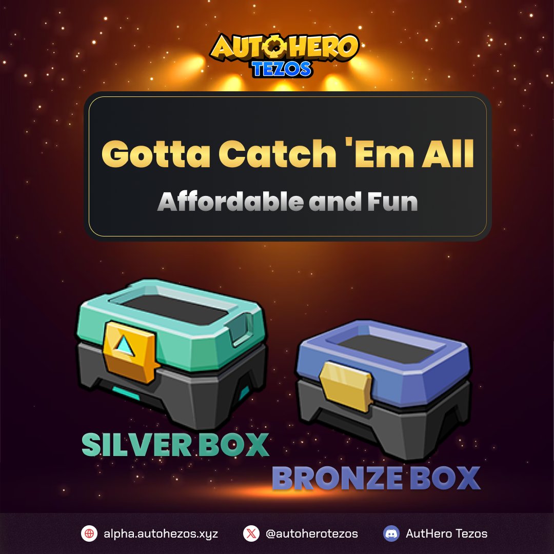 ⚡️ 𝑩𝒖𝒅𝒈𝒆𝒕-𝑭𝒓𝒊𝒆𝒏𝒅𝒍𝒚 𝑷𝒐𝒘𝒆𝒓-𝒖𝒑𝒔 𝒘𝒊𝒕𝒉 𝑺𝒊𝒍𝒗𝒆𝒓 &amp; 𝑩𝒓𝒐𝒏𝒛𝒆 𝑩𝒐𝒙𝒆𝒔 ⚡️

👀  NFT steals await! 🎉 Silver and Bronze Boxes (Affordable and Fun) offer excellent rewards for a fraction of the price of the Golden Box. 📦They’ve been available in the