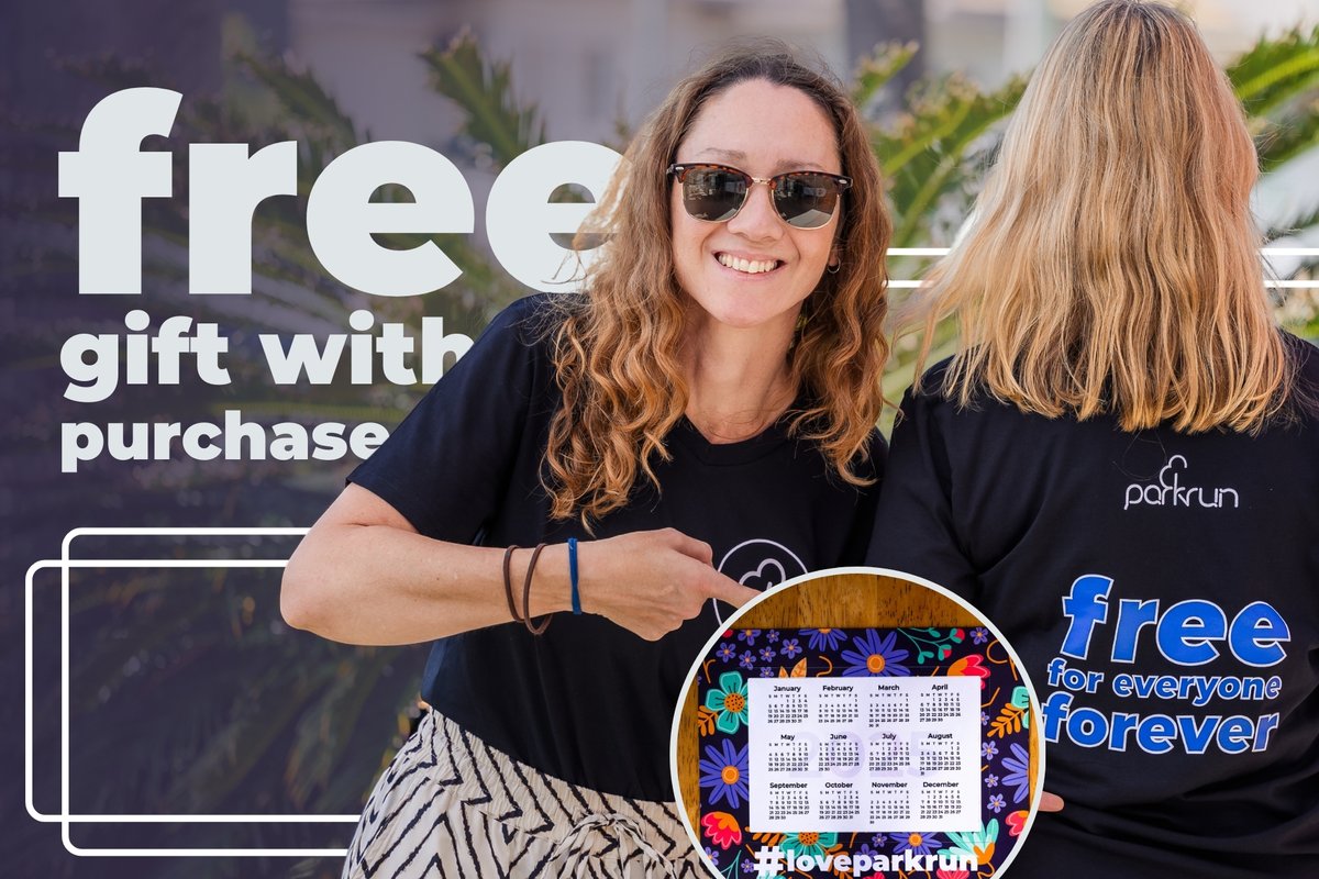 Join us by showing your support and love of parkrun with the NEW parkrun celebration T shirt 💙 

Order your shirt through the link below, and we will include your FREE GIFT - the parkrun 2025 magnetic calendar, valued at $15.00, while stocks last. 

bit.ly/3Zz5SFz