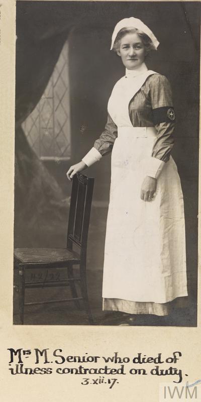 war_fallen's tweet photo. Remembering Nurse Mary Senior, died on the 3rd December 1917 aged 56, no VAD index card, photo with a date and a death registration in the December Quarter 1917, not commemorated by the Commonwealth War Graves Commission #WW1 #nurses https://t.co/gVkJHEjtW6