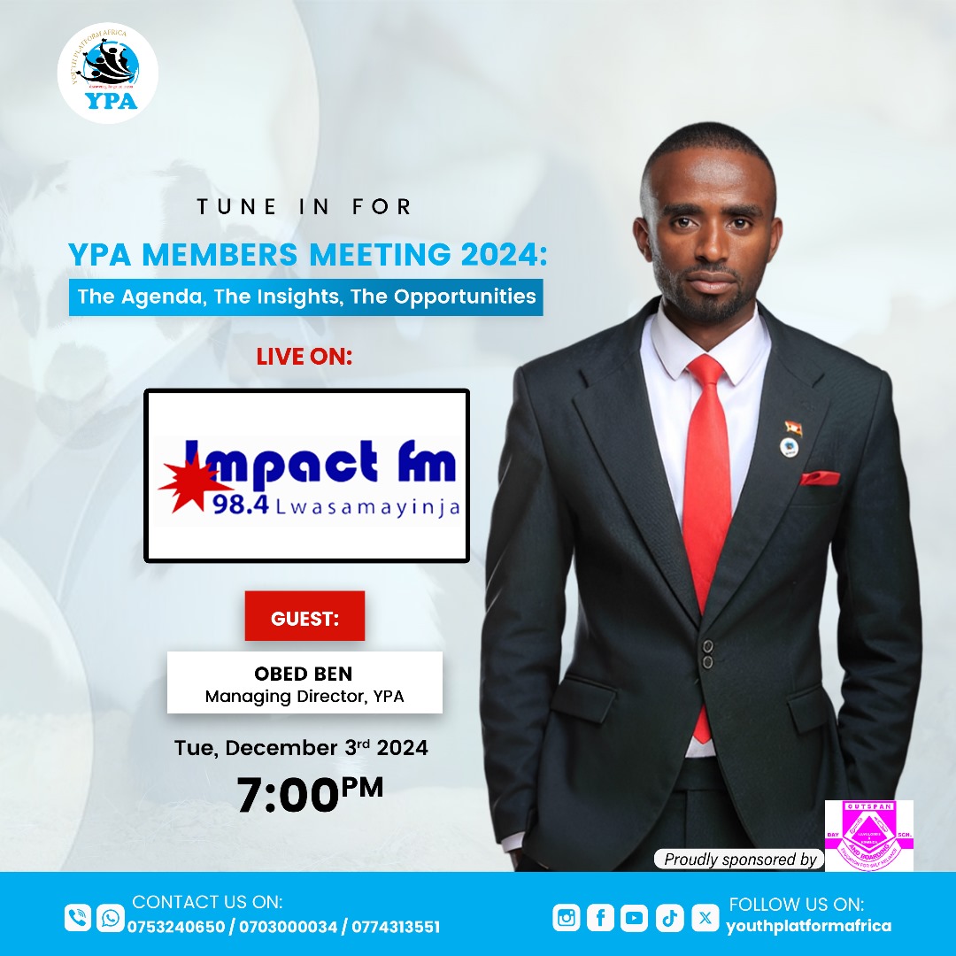 ObedBen_'s tweet photo. Did you know on the 13th of Dec we are hosting a Great team of successful people to talk to us, Or did you know its gonna be an end of year party? Well, join me on Impact FM today at exactly 7:00PM as i share more about this amazng day. #ImpactFm #ObedBen #YouthPlatformAfrica #YpaMemberMeeting
