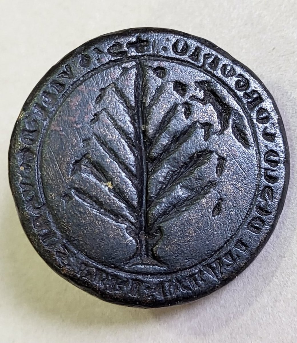 #Archisapin est de retour !! 🥳
Voici la matrice de Guillaume de Vaire, curé de Saint-Gorgon conservée à #Besançon. Les branches sont parfaites pour mettre de guirlande lumineuse ! 🎄🤩

sigilla.irht.cnrs.fr/215148