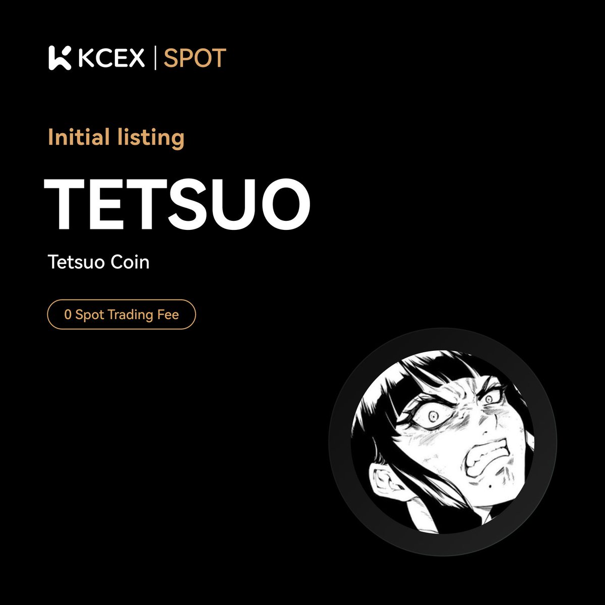 #KCEX Initial Listing Announcement🚀

$TETSUO, a meme coin on the sol chain, will be listed on the KCEX spot trading market.

Trading Pair: $TETSUO/USDT
💼 Deposits: Opened
⏰ Spot Trading Starts: 2024-12-03 07:00 (UTC)