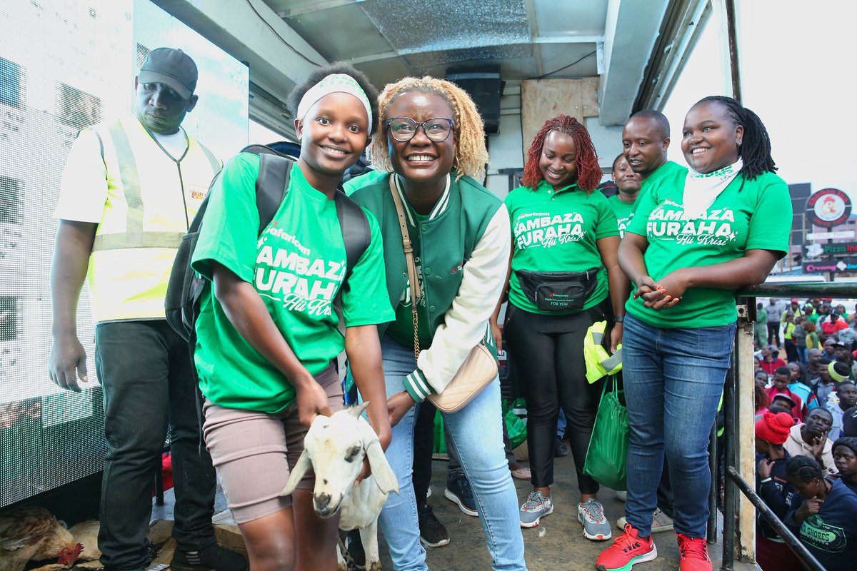 cosmic queen (@eunicenyaga_) on Twitter photo Safaricom caravan is in Nairobi region this week,There are tons of amazing prizes up for grabs, including airtime,phones,live goats,chickens,and more!.Guys <a href="/Its_DK1/">🍁DK🇰🇪</a> <a href="/bobbinnej/">Mermaid of Msambweni</a> share what you would like to win from the Safaricom Caravan.
#SambazaFurahaNaSafaricom
<a href="/SafaricomPLC/">Safaricom PLC</a> Safaricom caravan is in Nairobi region this week,There are tons of amazing prizes up for grabs, including airtime,phones,live goats,chickens,and more!.Guys <a href="/Its_DK1/">🍁DK🇰🇪</a> <a href="/bobbinnej/">Mermaid of Msambweni</a> share what you would like to win from the Safaricom Caravan.
#SambazaFurahaNaSafaricom
<a href="/SafaricomPLC/">Safaricom PLC</a>