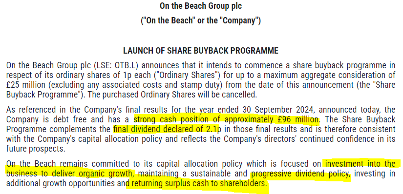 F15JCM's tweet photo. #OTB My buyback prediction has materialised 😀

Investment case looking very solid here, growth and value. Achievement of the 'medium term' (undefined) ambitions should see mcap at least double from today's £287m. Happy holder https://t.co/7UN1Cwh5IX