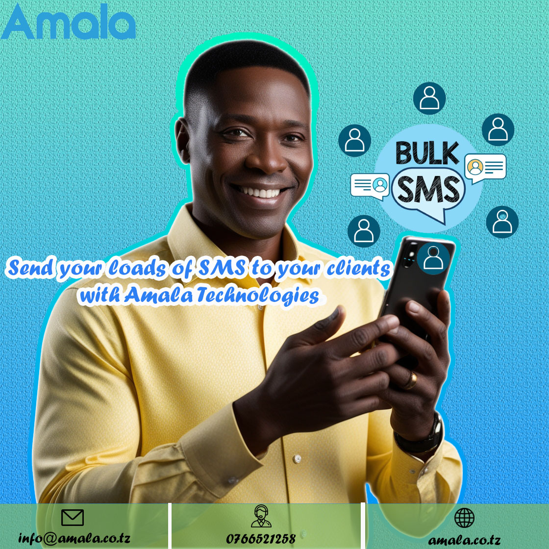 AmalaTech's tweet image. 📢 Reach thousands in seconds with Amala Technologies Limited&apos;s Bulk SMS Campaign Services! It&apos;s Affordable, reliable, and tailored to amplify your brand&apos;s voice. Connect with your clients instantly and watch your business grow. Start your campaign today! 
#fintech #Finance