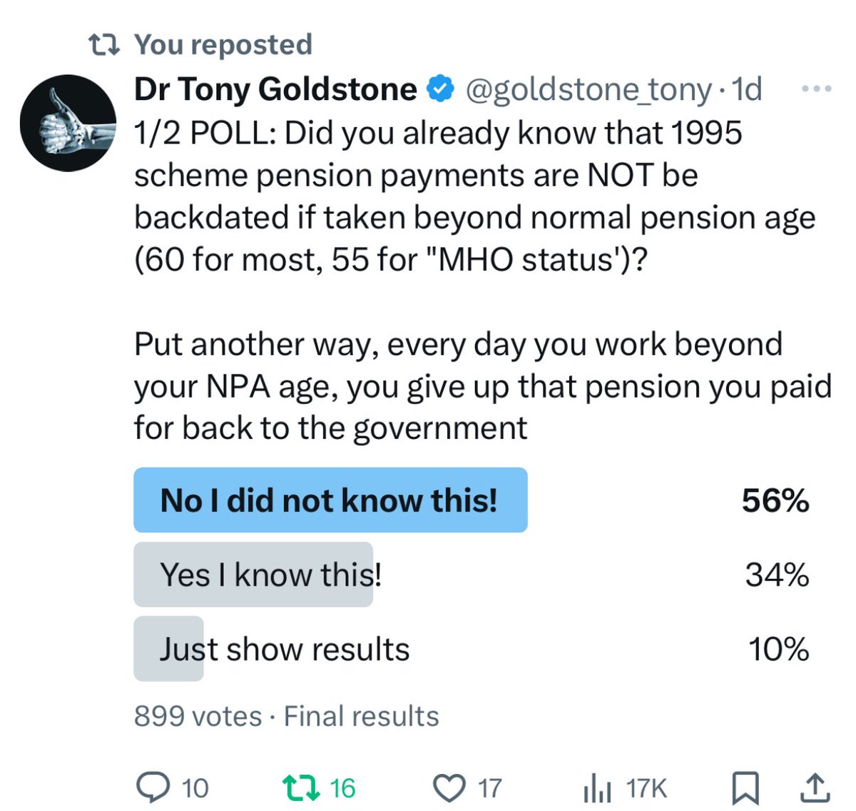 Dr Tony Goldstone tweet media