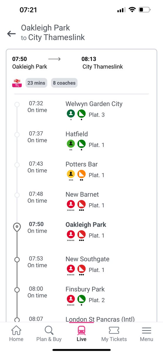 Morning <a href="/TLRailUK/">Thameslink</a>, please let me know if the 07:32 Welwyn train to Blackfriars is running today? Are any of your drivers on training, called in last minute sick or somewhere they’re not meant to be? I think I’ve covered all the reasons you usually give. Thank you.