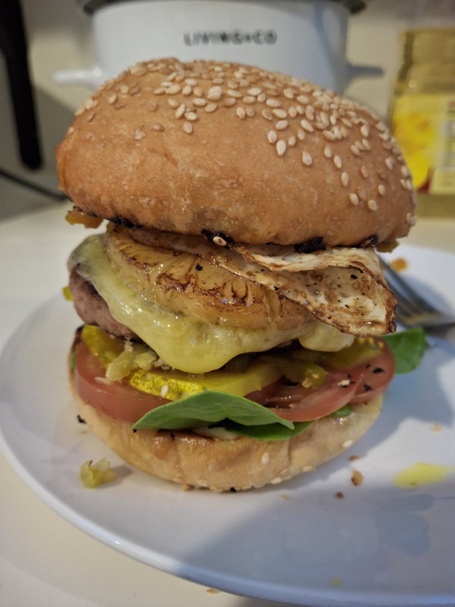 One thing about me is I'm always gonna put too much in a burger