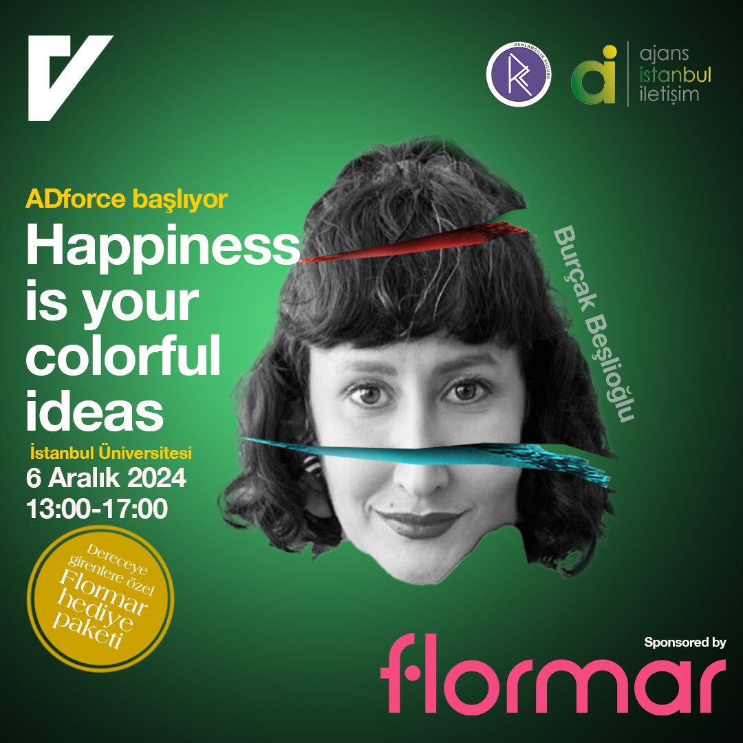 Fakültemiz uygulama birimi Ajans İstanbul İletişim ve Reklamcılık Kulübü işbirliği ile Reklamcılık Vakfı'nın Adforce Üniversite Güz Dönemi Ziyaretleri kapsamında Shu! Kurucu Ortağı ve Tasarım Direktörü Burçak Beşlioğlu 6 Aralık saat 13.00'te Amfi A'da öğrencilerimizle buluşuyor.