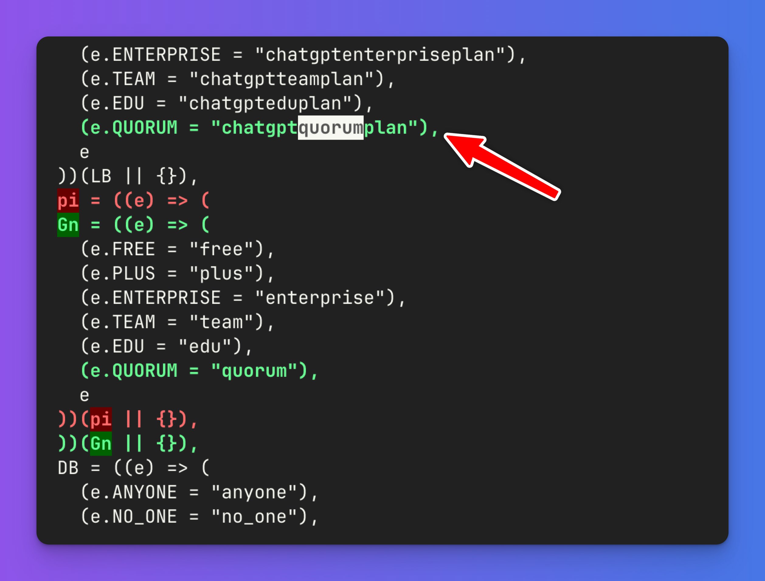 Tibor Blaho on X: "New: ChatGPT Quorum plan, which is considered to be an  "Enterprisey plan" (similar to the ChatGPT Enterprise and ChatGPT Edu  plans) https://t.co/UMxyppDrve" / X