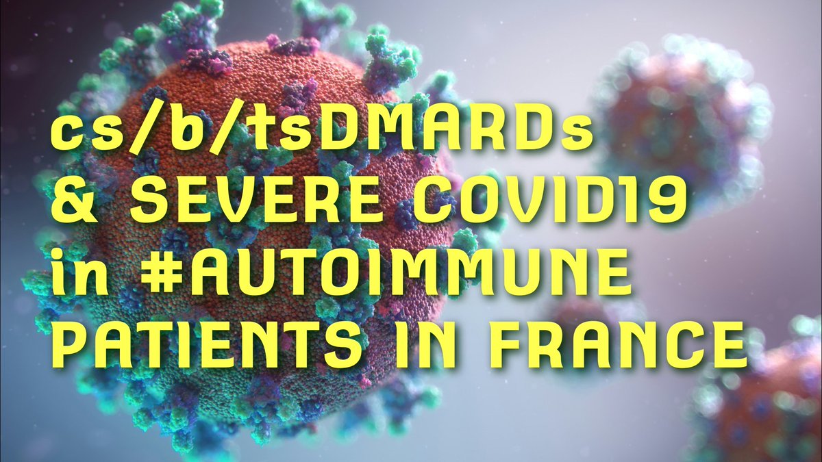✅ Which cs/b/tsDMARDs are associated with an increased or decreased risk of SEVERE #COVID19? LOT's of data about this BUT we did it using a NATION-WIDE analysis of all #autoimmune patients in the national French #healthcare database (n=329 276) 
LINK:doi.org/10.1016/j.jbsp…
