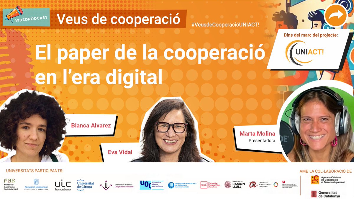🎙️ Ja pots visualitzar l’últim episodi de #VeusDeCooperació!

La presentadora @martamoli_rr, juntament amb les ponents #EvaVidal i #BlancaAlvarez reflexionen sobre “El paper de la cooperació en l’era digital”. 💡

🎧 No et perdis l’últim episodi: youtube.com/watch?v=ZrUsrJ…